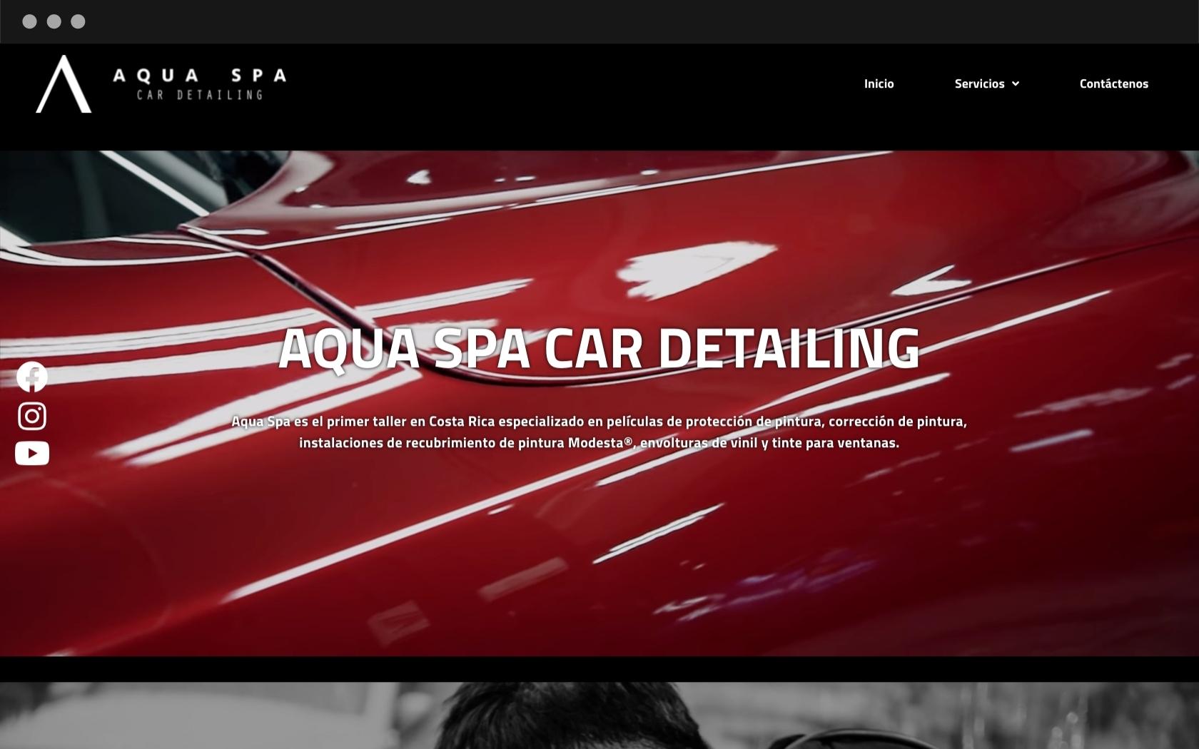 Aqua Spa's website design