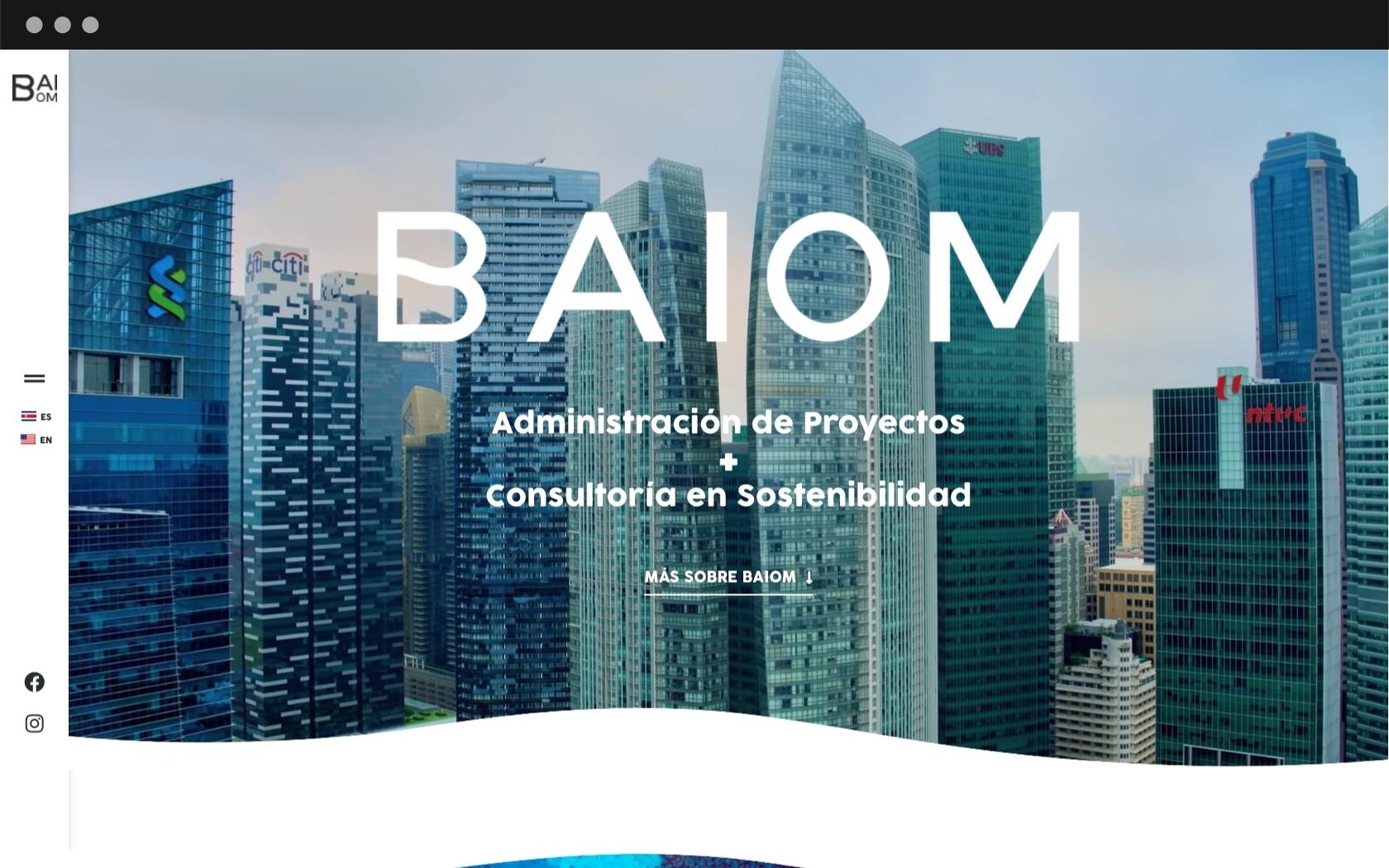BAIOM's website design